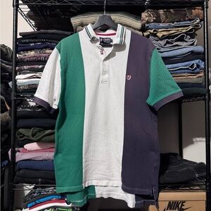 Ralph Lauren Green, White, and Black Polo Shirt